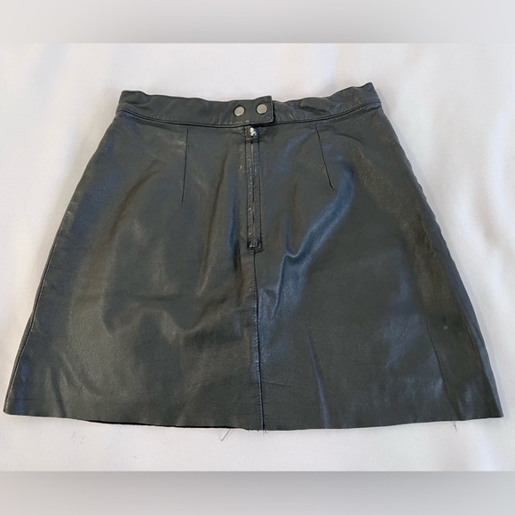 CEDARS LEATHER BLACK MINI SKIRT SIZE 10‎ Women’s - Picture 7 of 8